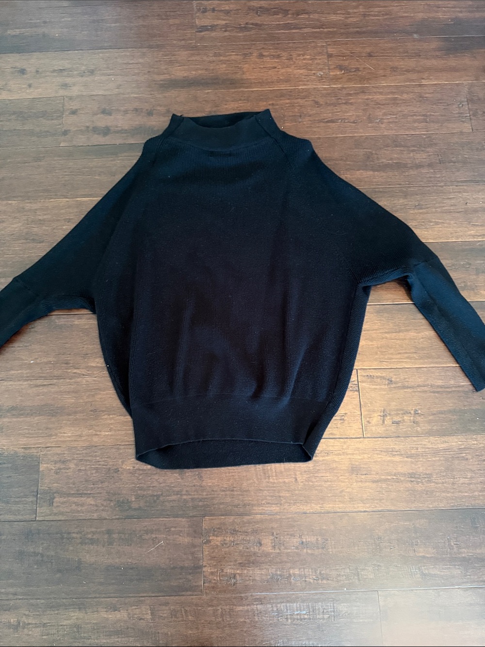 Bluivy Black Mock Neck Dolman Sweater